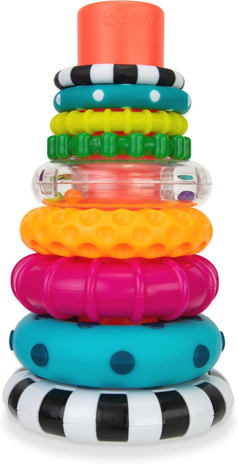 Sassy Stacks of Circles stacking ring baby toy